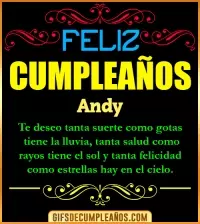 Frases de Cumpleaños Andy